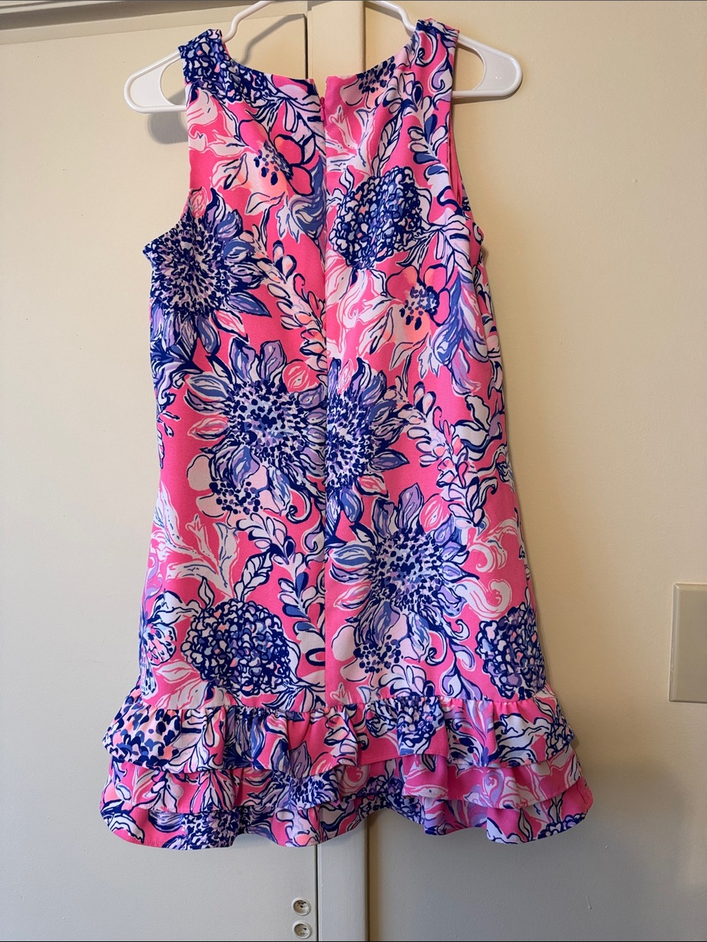 Lilly Pulitzer Pink Floral Ruffle Hem Sundress - Picture 5 of 9